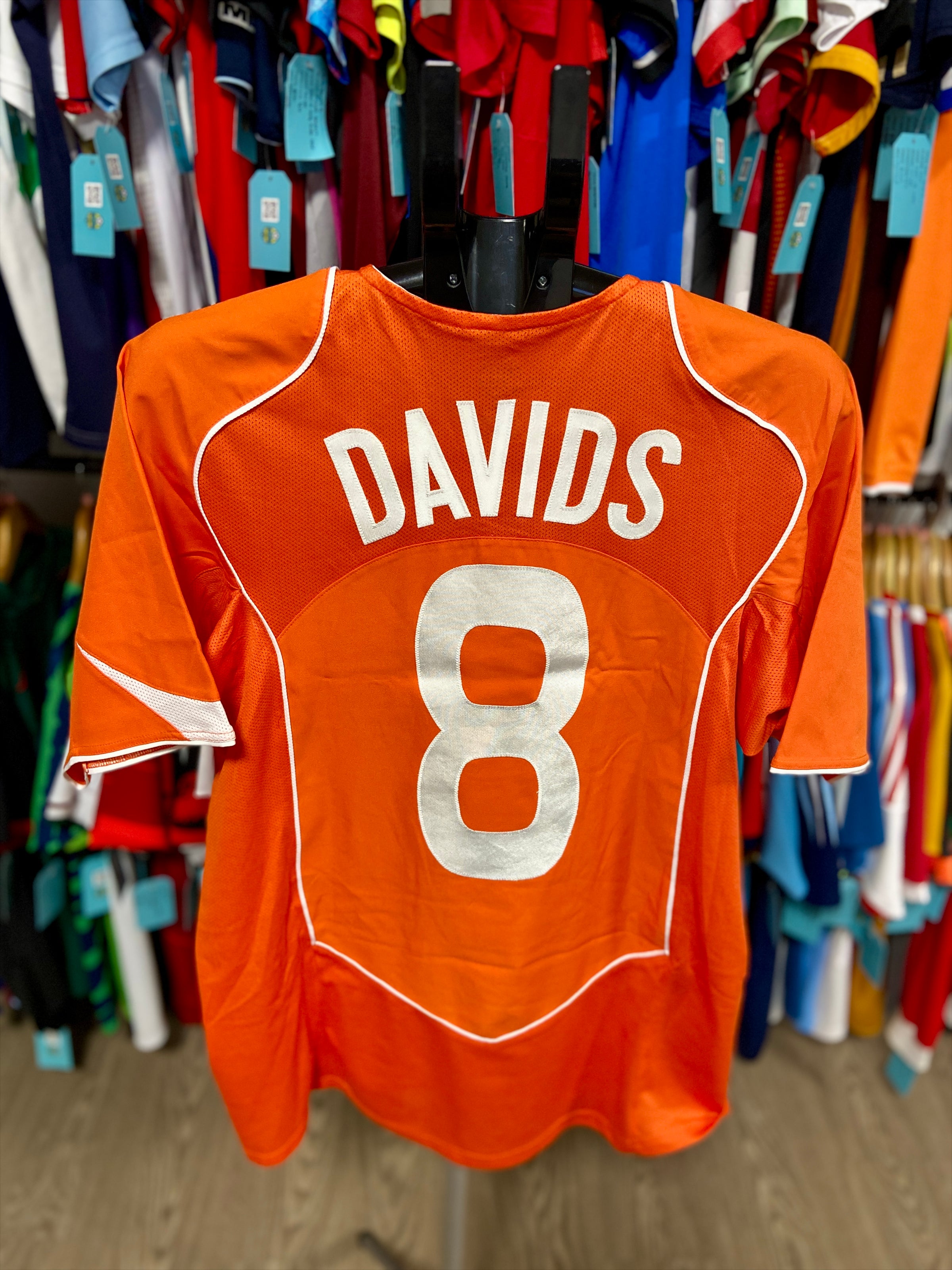 Nike Netherlands 2004 Edgar Davids #8 Home Jersey - Men (L) | Tiny