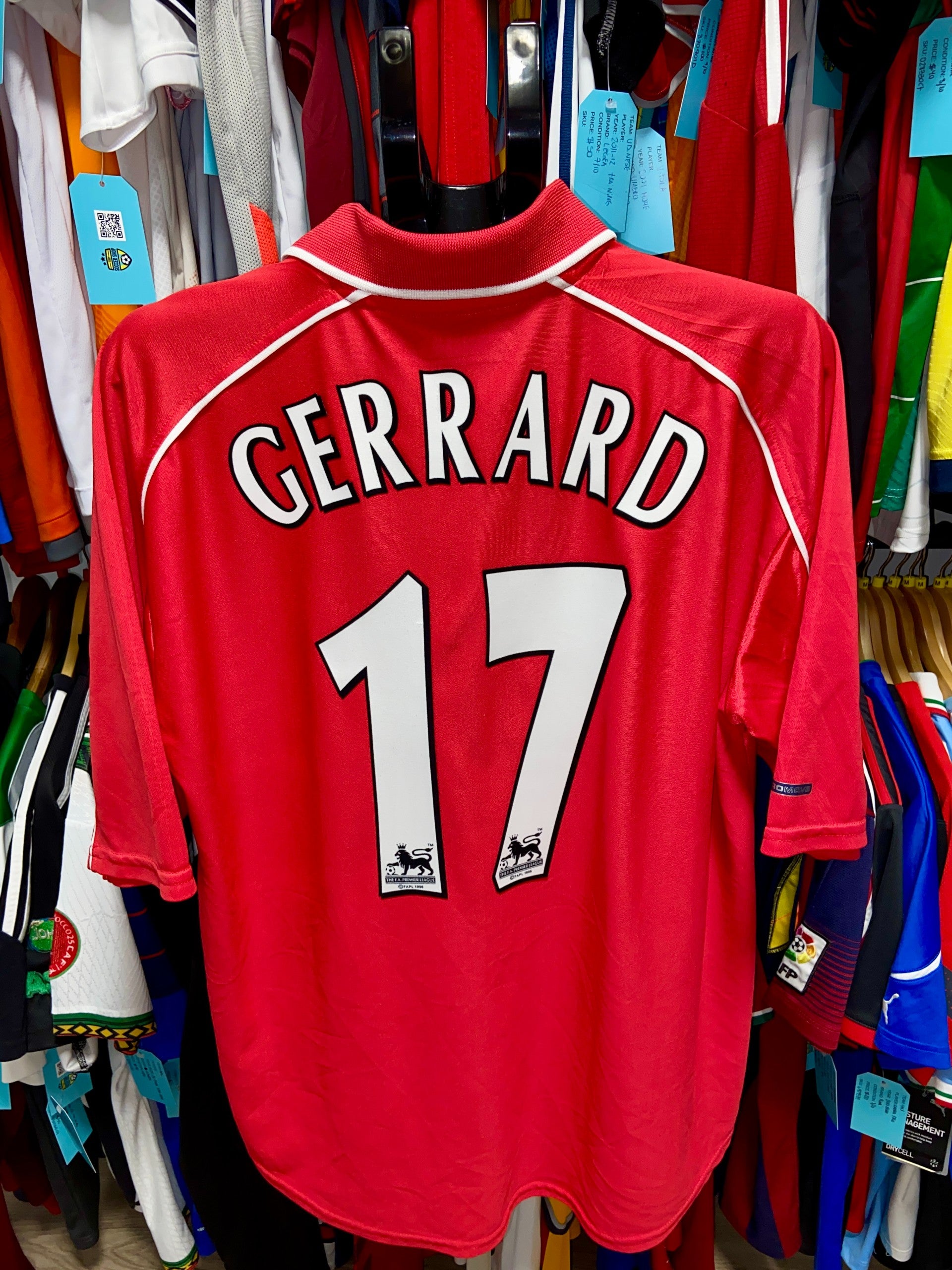 Reebok Liverpool 2000-02 Steven Gerrard #17 Home Jersey - Men (XL