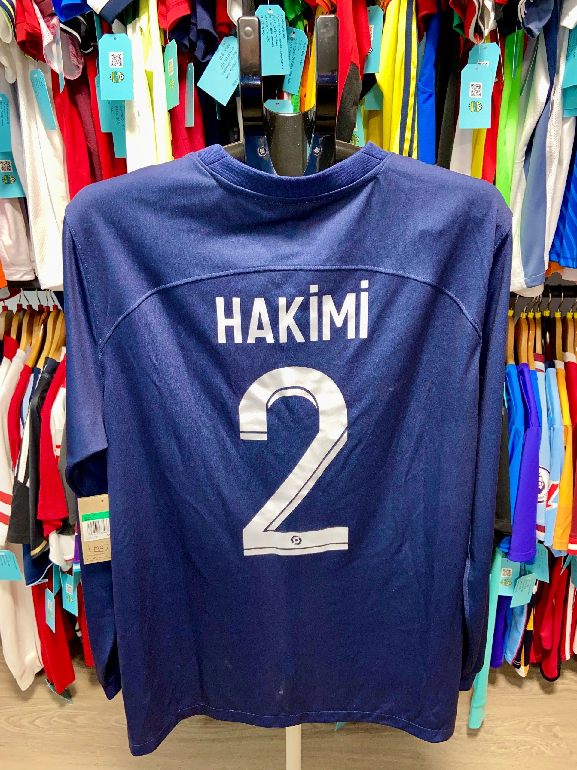 NWT Nike Paris Saint-Germain 2022-23 Achraf Hakimi #2 L/S Home
