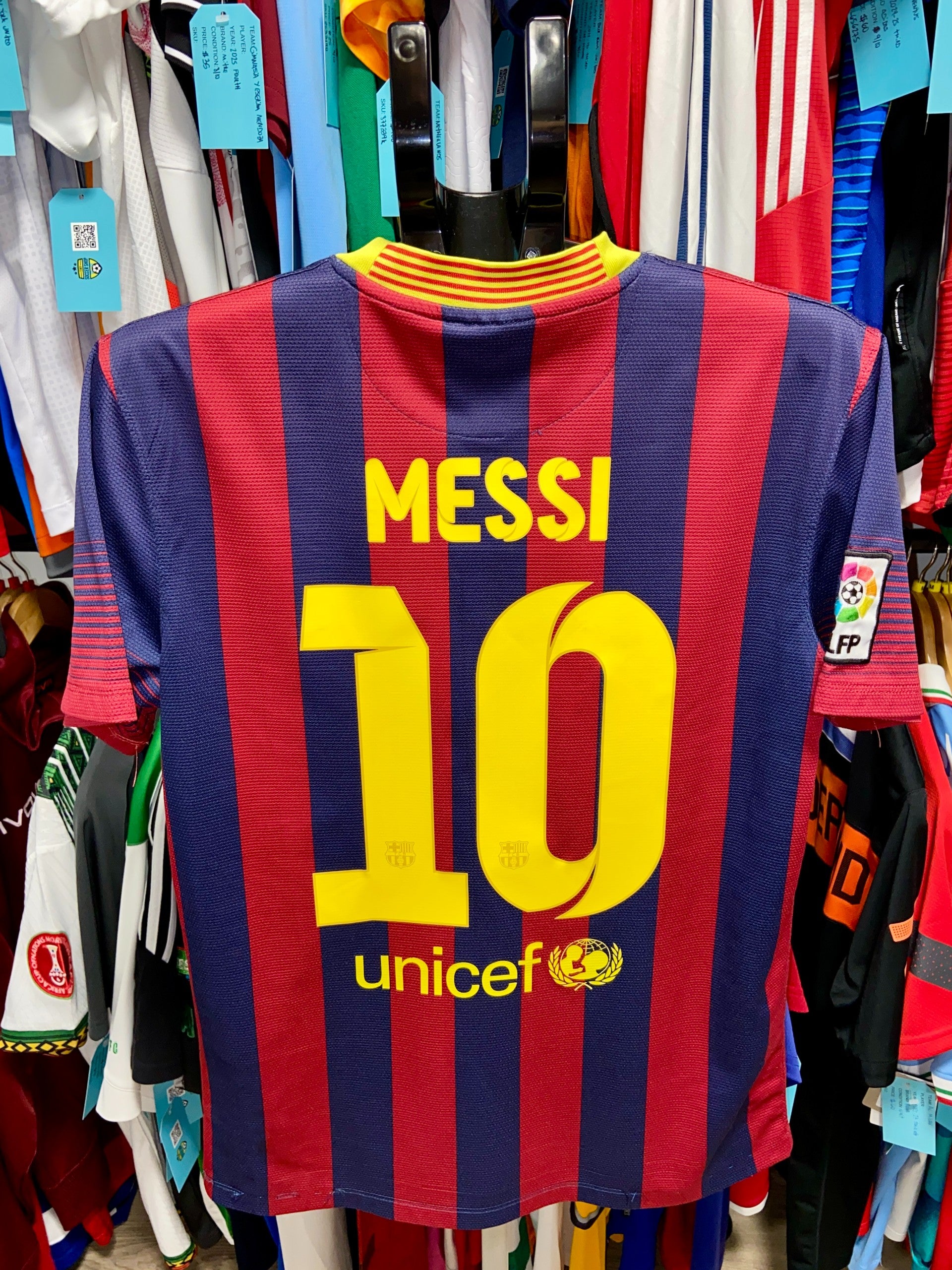 Nike FC Barcelona 2013-14 Lionel Messi #10 Home Jersey - Men (M
