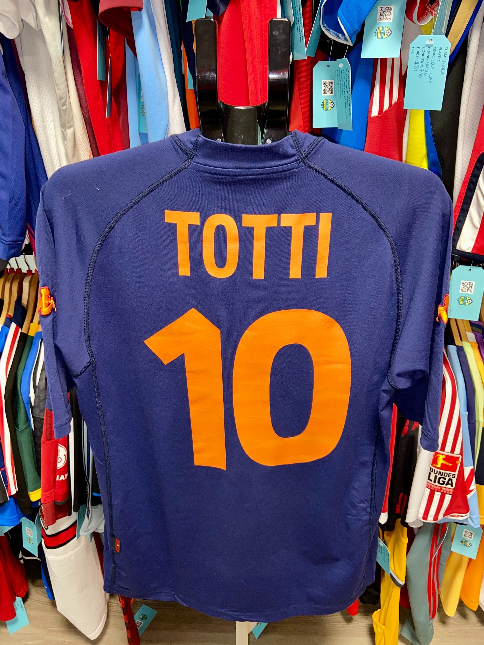 Kappa AS Roma 2000-01 Francesco Totti #10 Third Jersey - Men (L